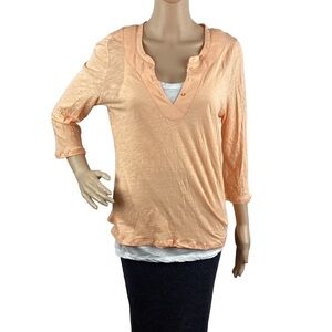 Soft Surroundings Layered Top Size M Orange